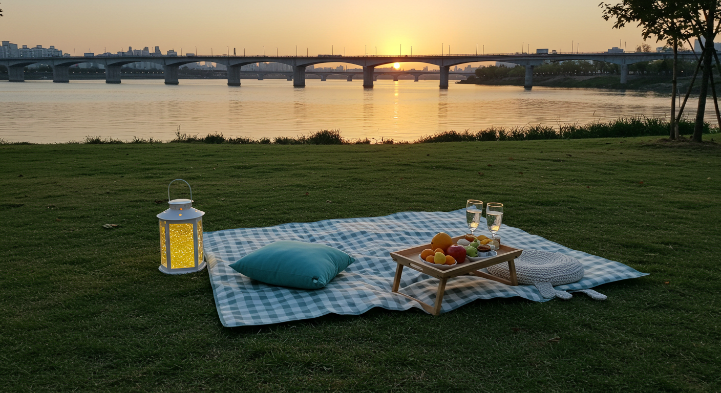 한강 피크닉 사진