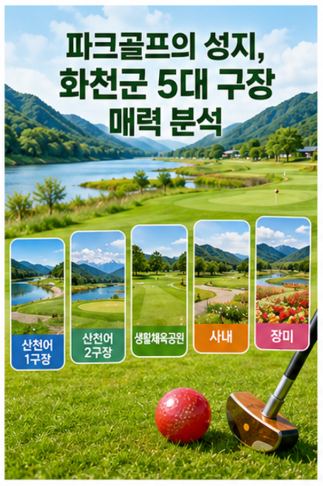 북한강 바라보며 골프! 화천 파크골프장 완전 정복, 5곳 비교부터 예약 성공 비법까지