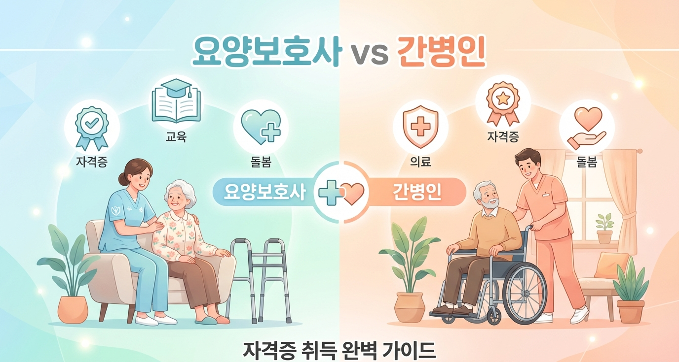 요양보호사 자격증 취득방법/간병인자격수료증