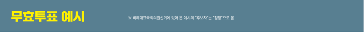 선거 유효표와 무효표