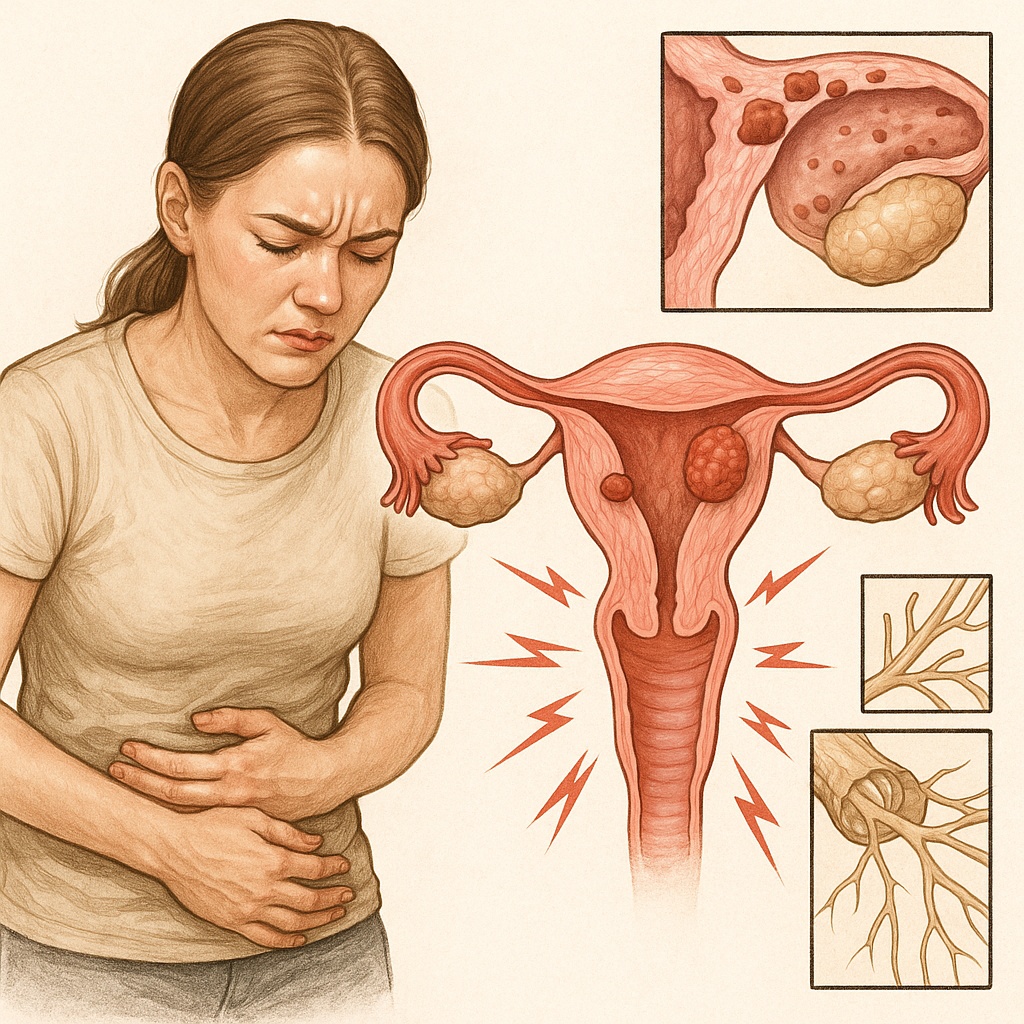 자궁 경련에 대한 이미지