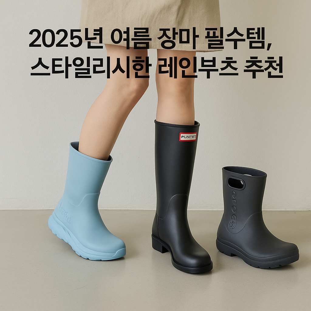 여름 장마 필수템, 스타일리시한 레인부츠