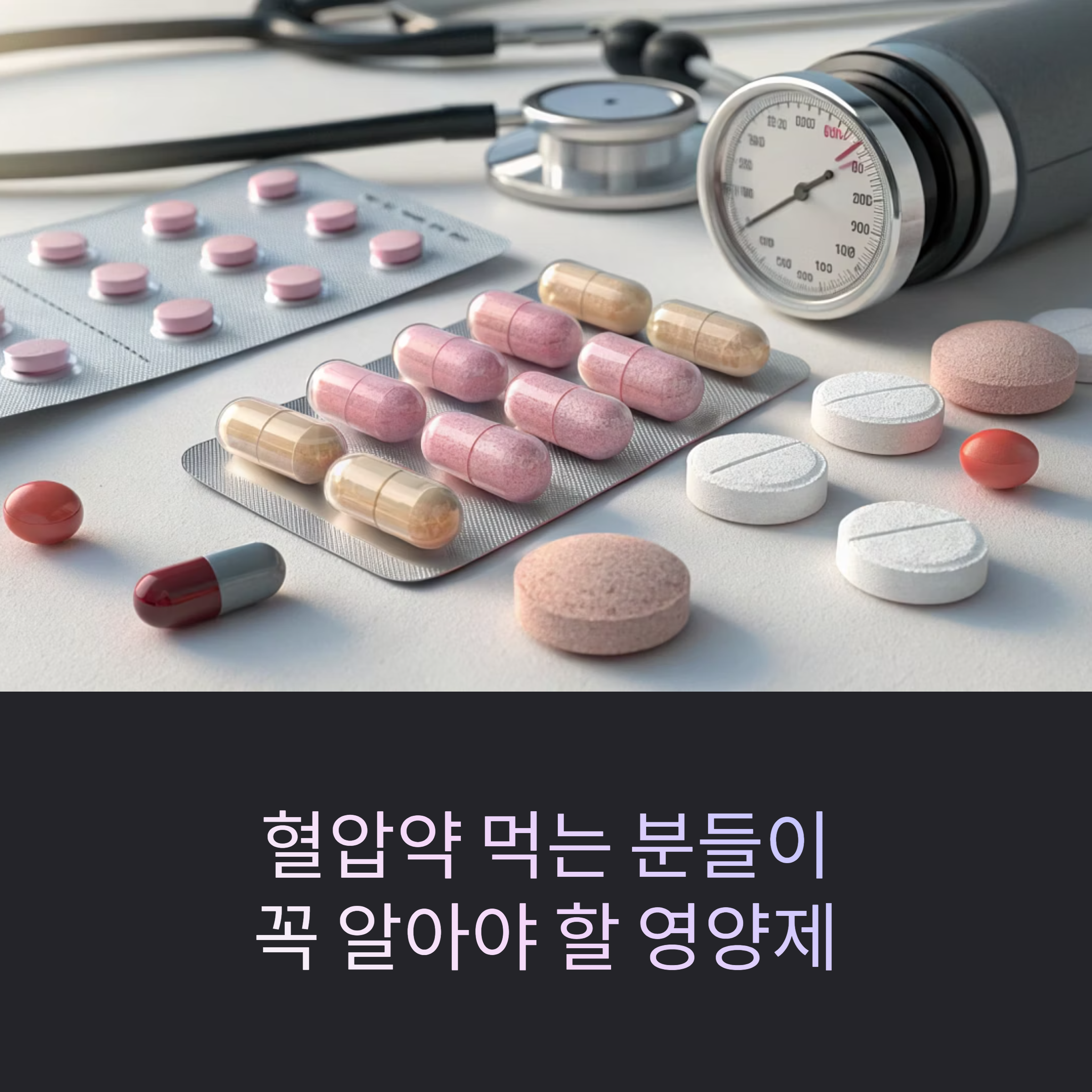 혈압약 먹는 분들이 꼭 알아야 할 영양제 조합