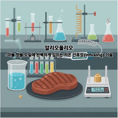 알리오올리오: 마늘 향을 오일에 완벽하게 입히는 저온 인퓨징(Infusing) 기술