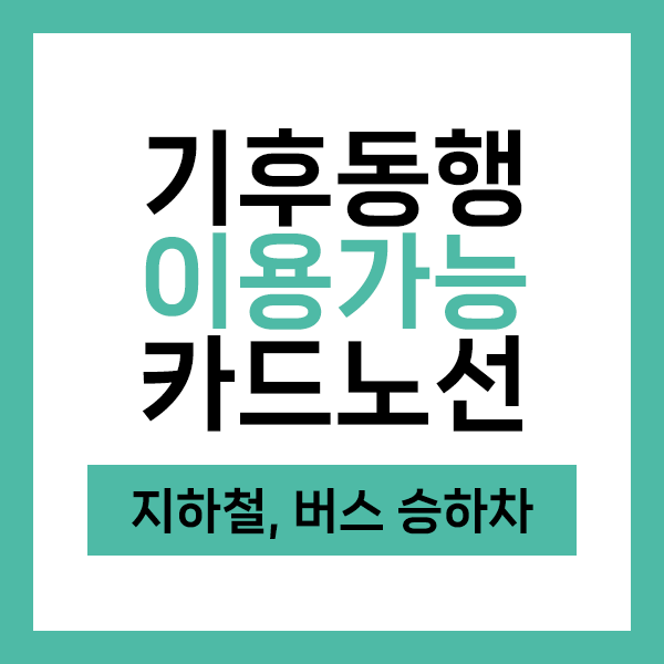 기후동행카드 이용범위