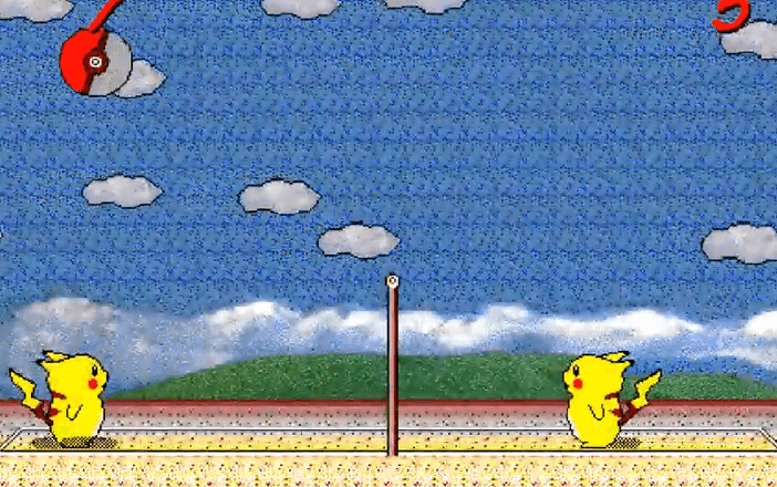 2인용게임 피카츄배구 무료 다운로드 조작 방법