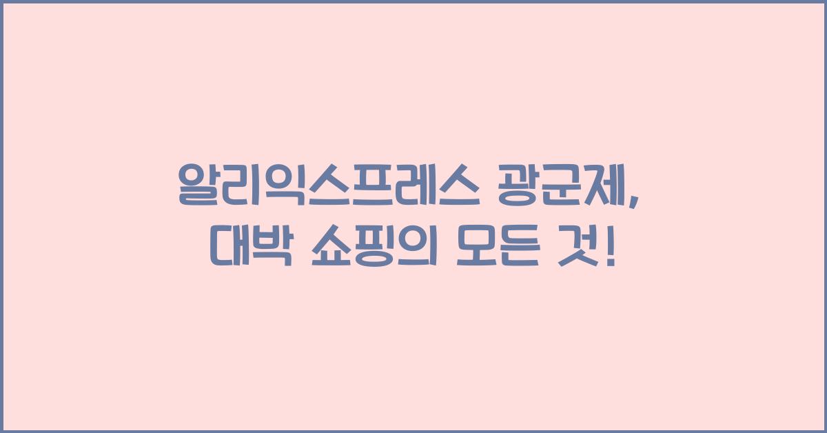 알리익스프레스 광군제