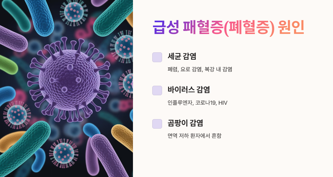 급성 패혈증(폐혈증) 원인
