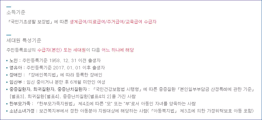 에너지 바우처 신청자격 조건