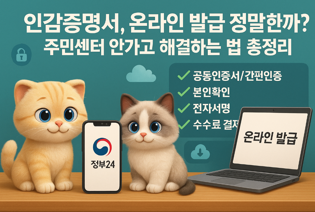 인감증명서, 온라인 발급 정말 가능할까? 주민센터 안가고 해결하는 법 총정리.