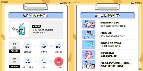 백일해 예방법