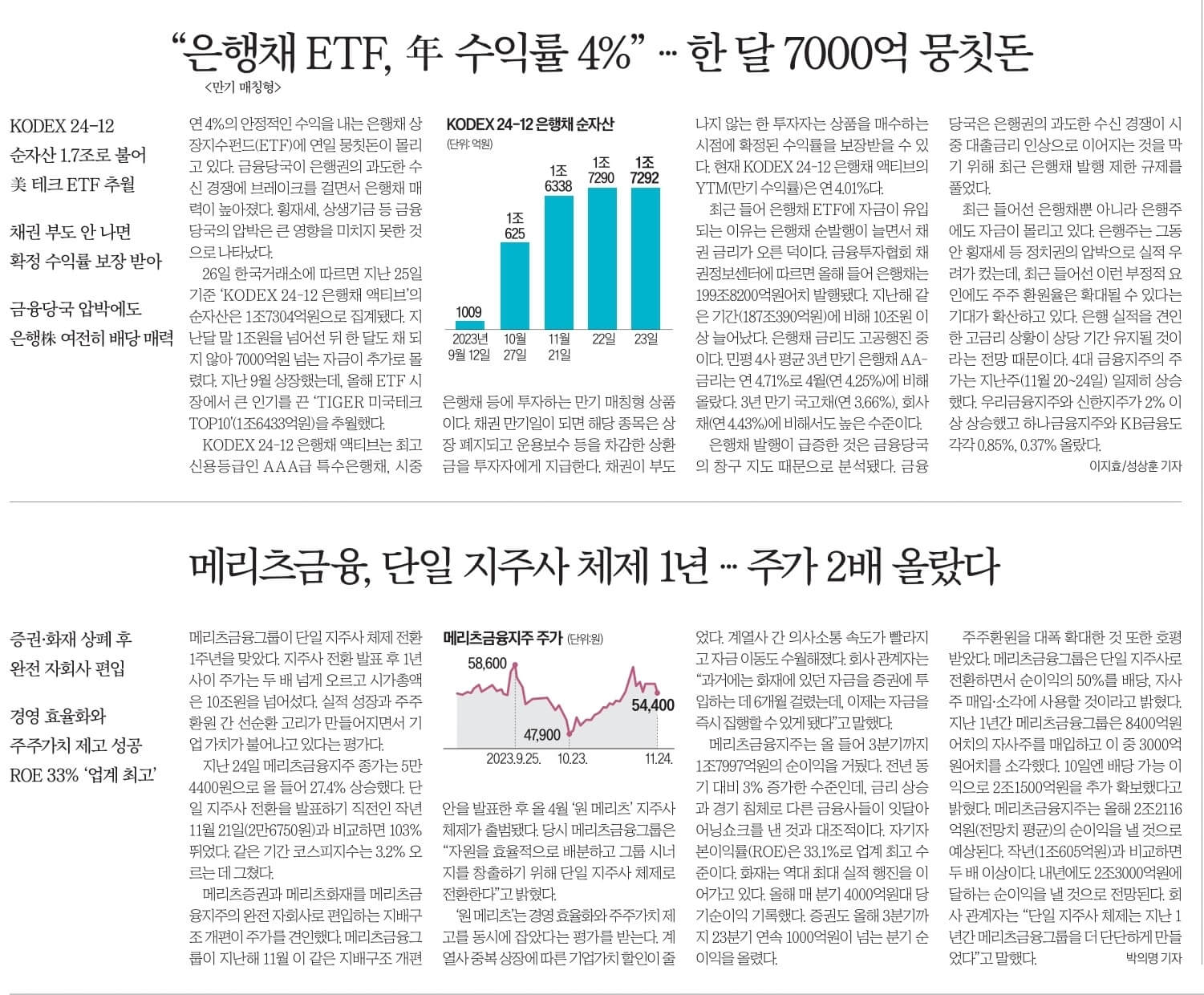 11월 27일 월 신문스크랩
