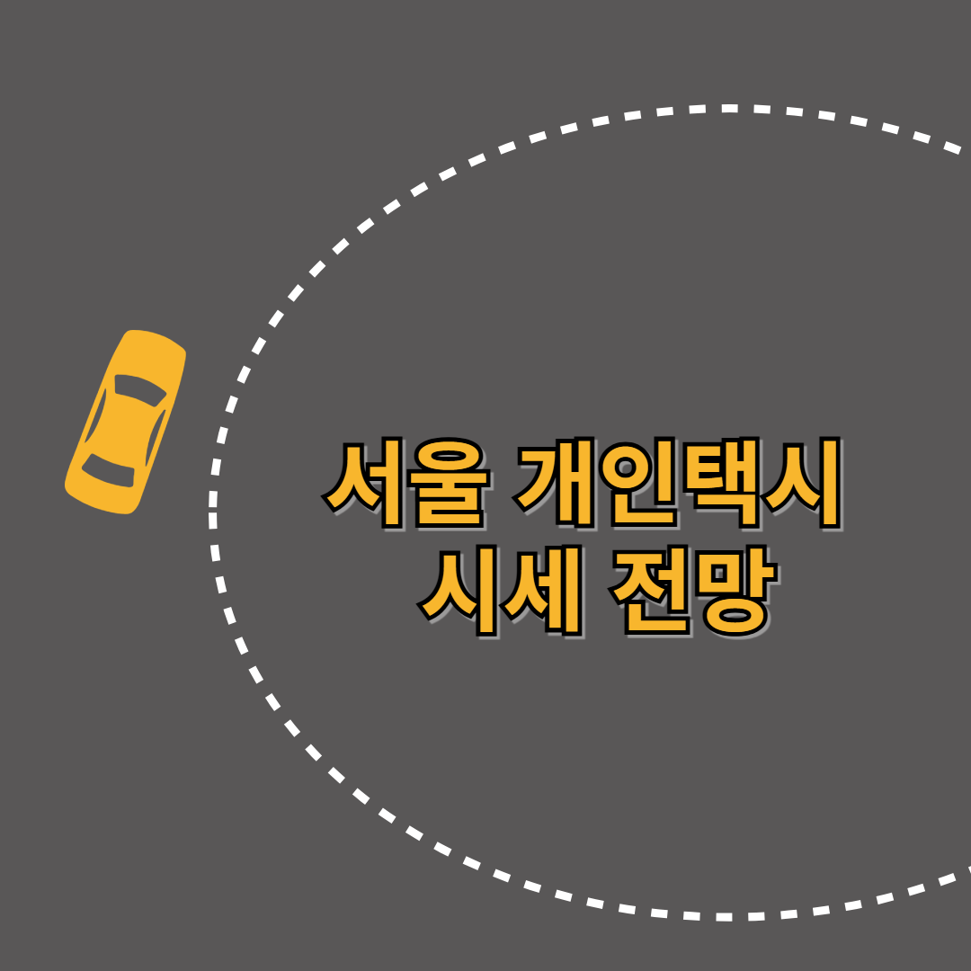 서울 개인택시 시세 전망