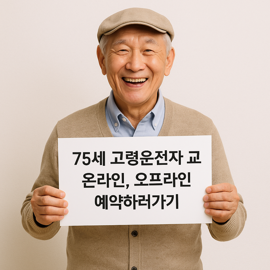 75세 고령운전자 교육 온라인, 오프라인 예약하러가기