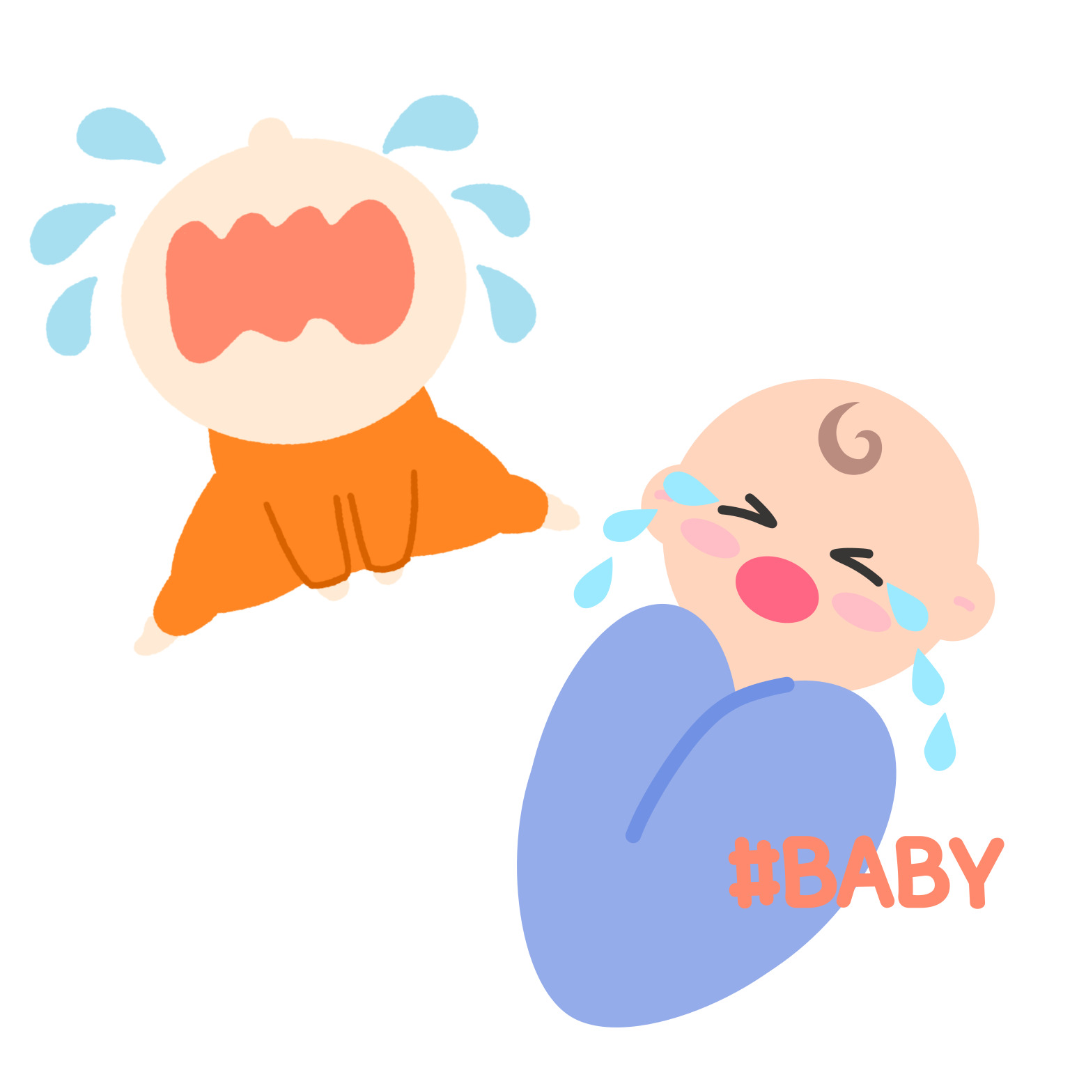 따라 우는 아기 이미지