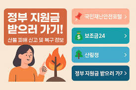 산불재난지원금 신청하기