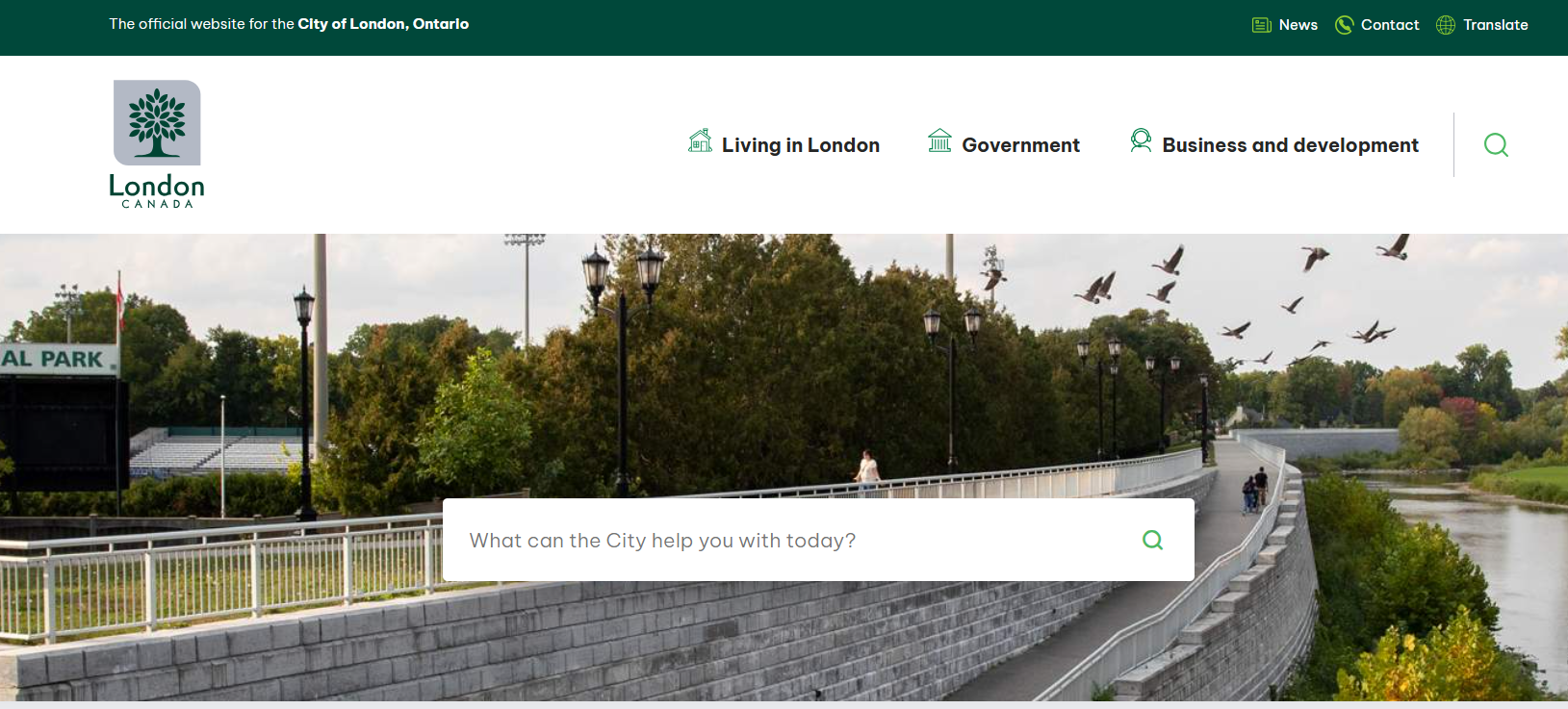 캐나다 런던 시청 홈페이지
