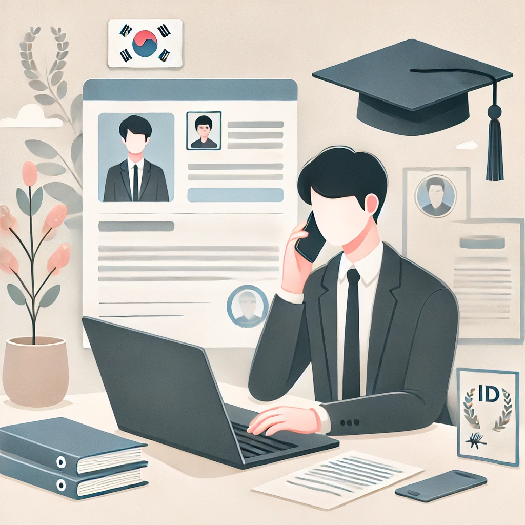 2025년 희망드림 장학금 신청을 준비하는 대학생이 온라인으로 서류를 접수하는 모습