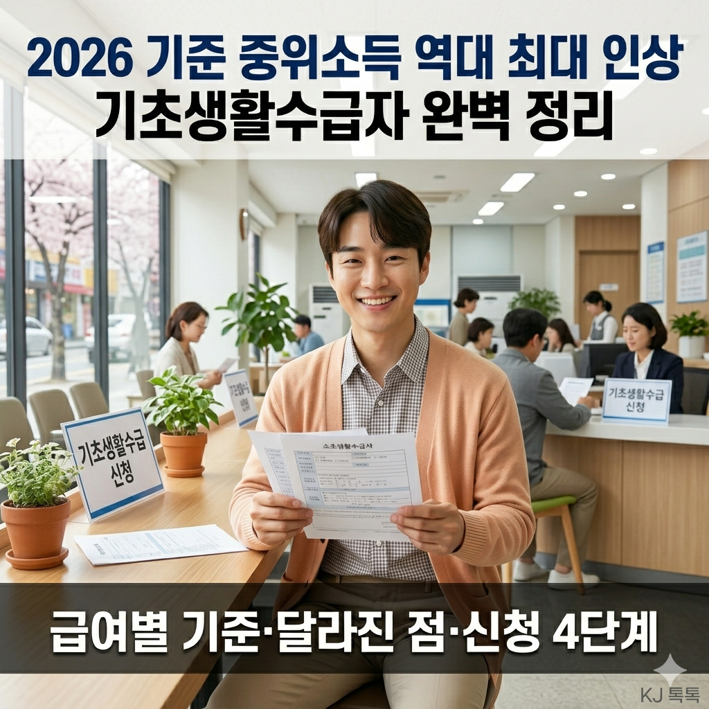 2026 기초생활수급자 완벽 정리 &mdash; 급여별 기준&middot;달라진 점&middot;신청방법