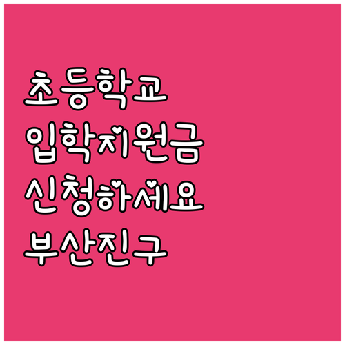 2025년 부산진구 초등학교 첫걸음 ..