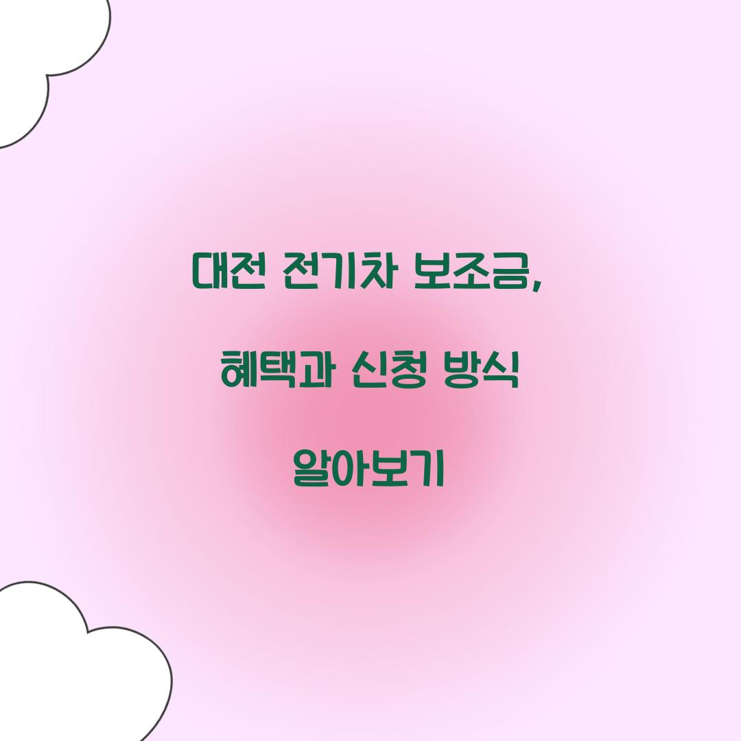 대전 전기차 보조금