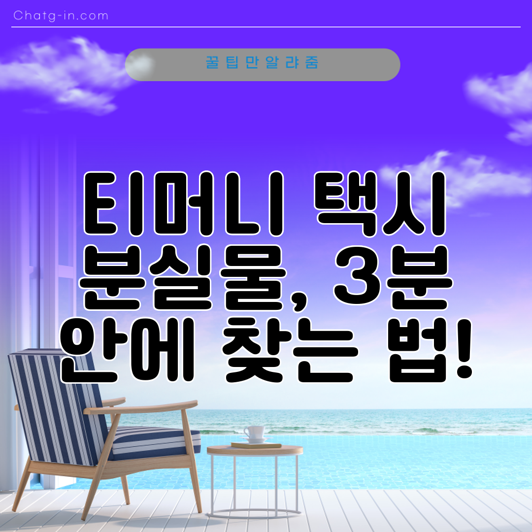 티머니 택시 분실물, 3분 안에 찾는 법!