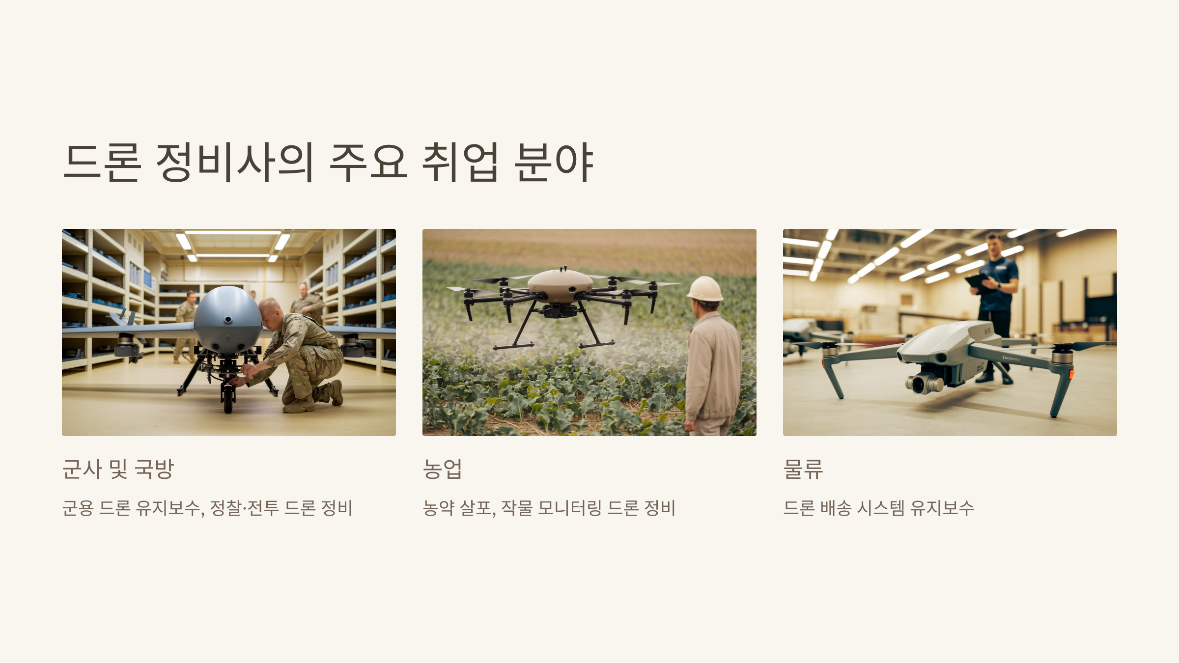 드론 정비사의 취업과 전망
