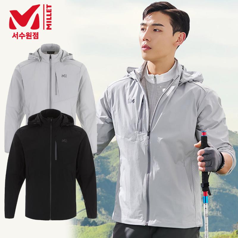 밀레 바람막이 하이브리드 여름 경량 남성 등산복 방풍 자켓