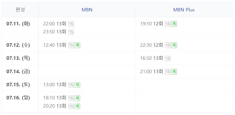 불타는 장미단 13회 선공개 재방송 시간