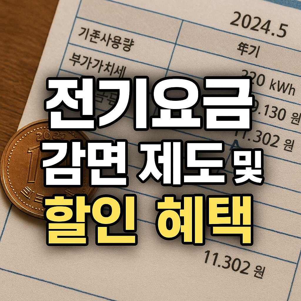 전기요금 감면제도 및 할인혜택