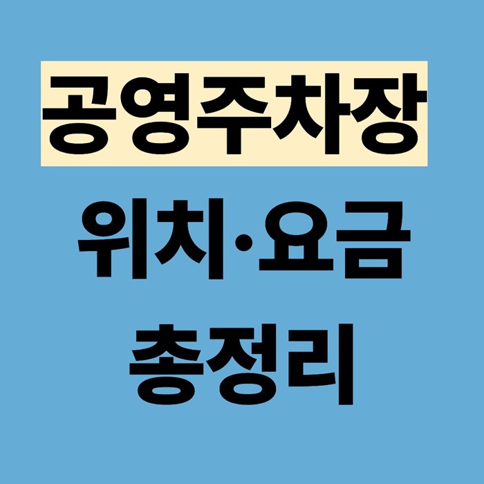 강남구 공영주차장 위치&middot;요금&middot;실시간 정보