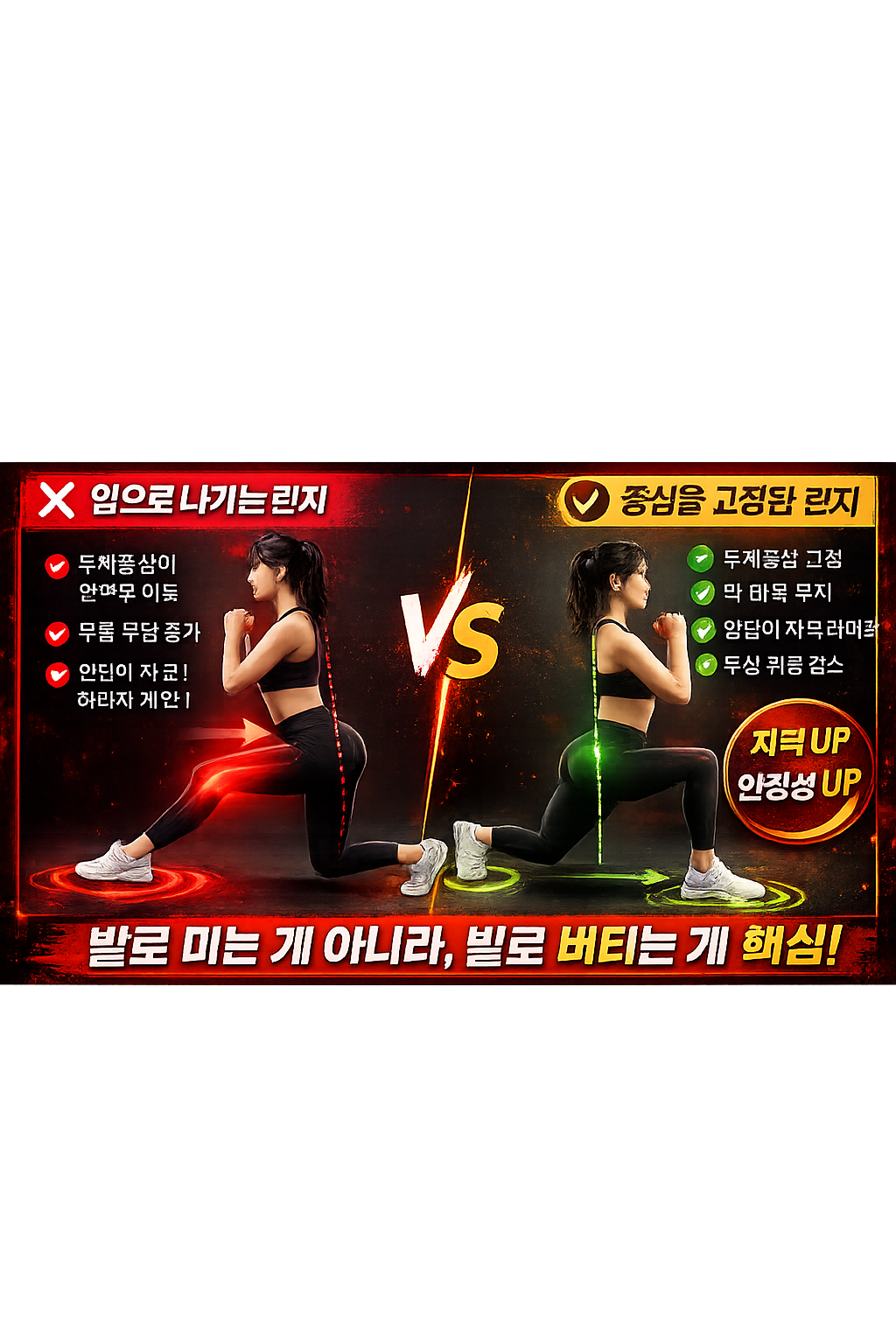 런지 안정적으로 하는 방법