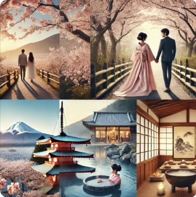 신혼부부 일본여행 사진