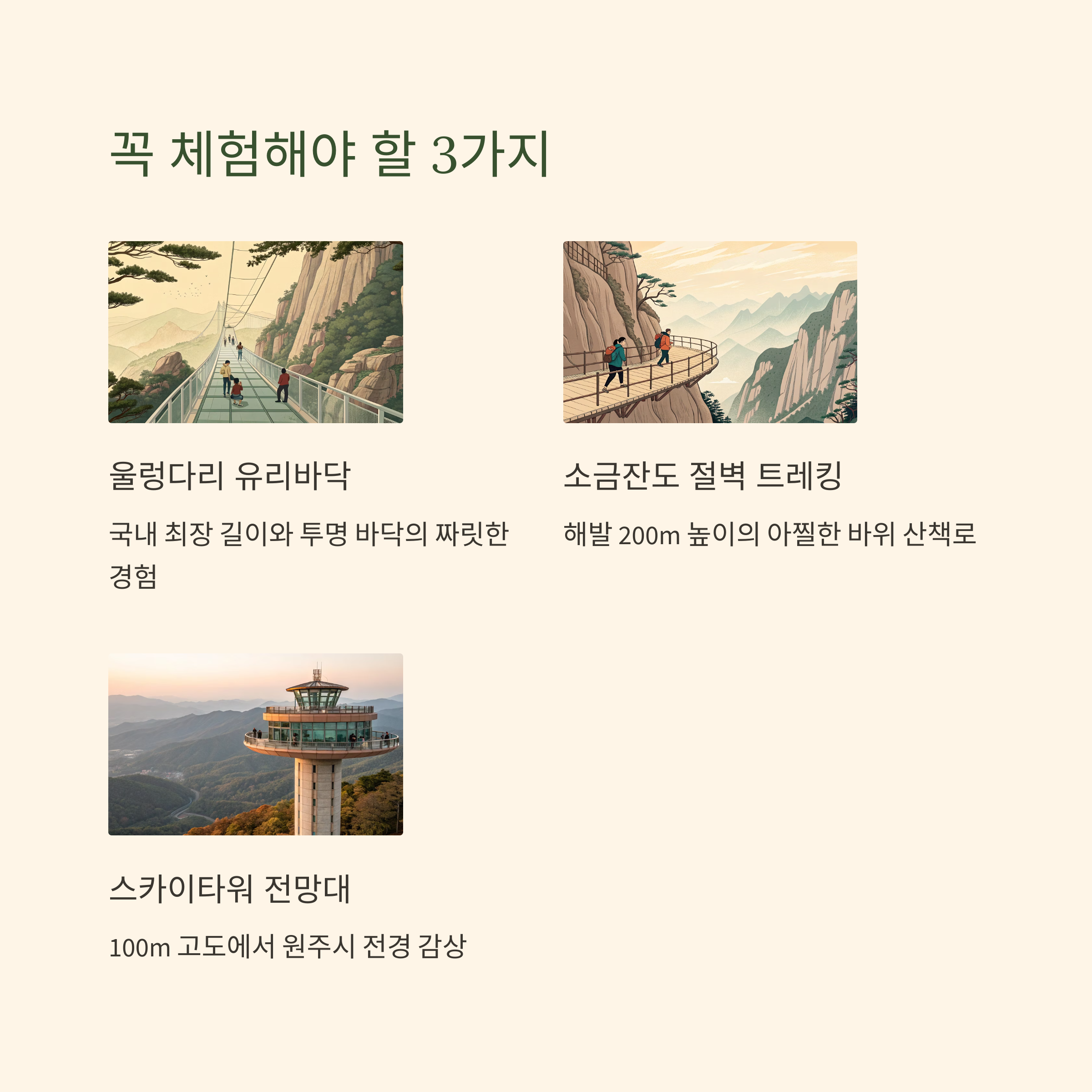 국내 최장 출렁다리와 케이블카, 원주 소금산 그랜드밸리