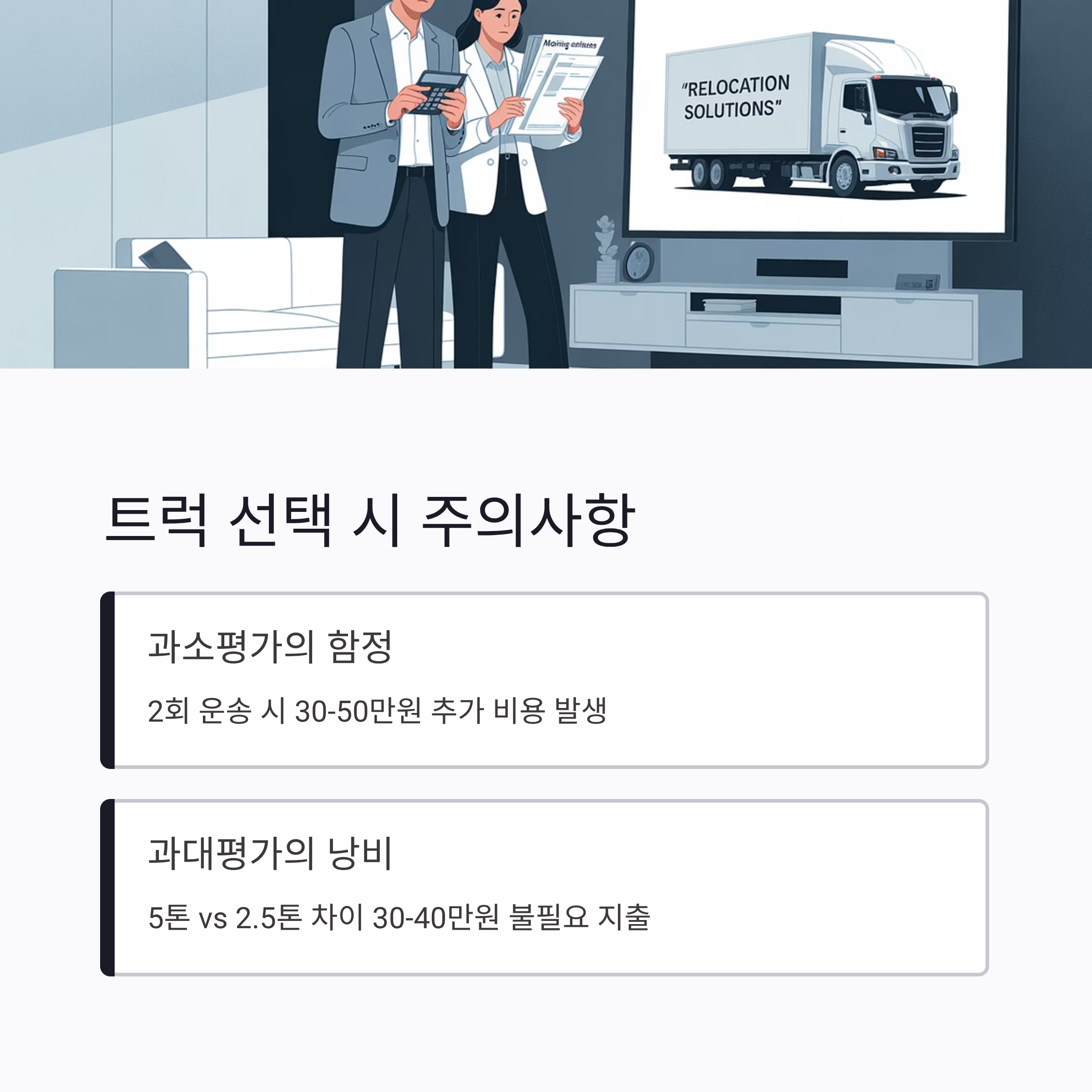 이사트럭 선택 주의사항