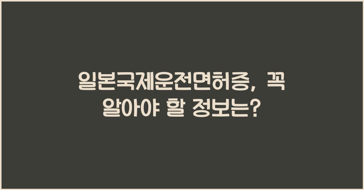 일본국제운전면허증