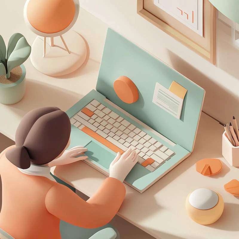 연금계좌 미국 S&P500 ETF 투자 정보를 노트북으로 공부하는 직장인 모습, 2025년 연금 ETF 추천, 초보자 S&P500 투자 가이드와 직장인 재테크, 온라인 투자학습 과정 강조