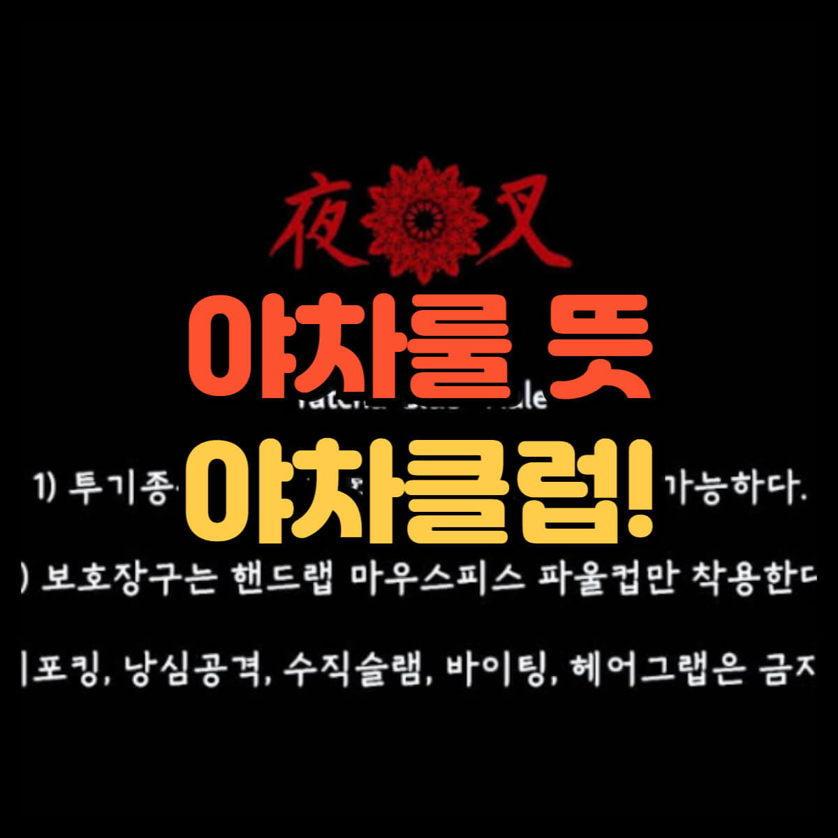 야차룰 뜻