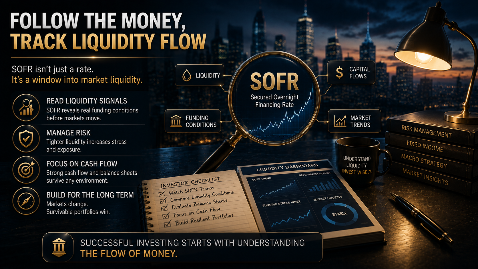 Investors tracking SOFR liquidity flow and capital movement for long term market analysis