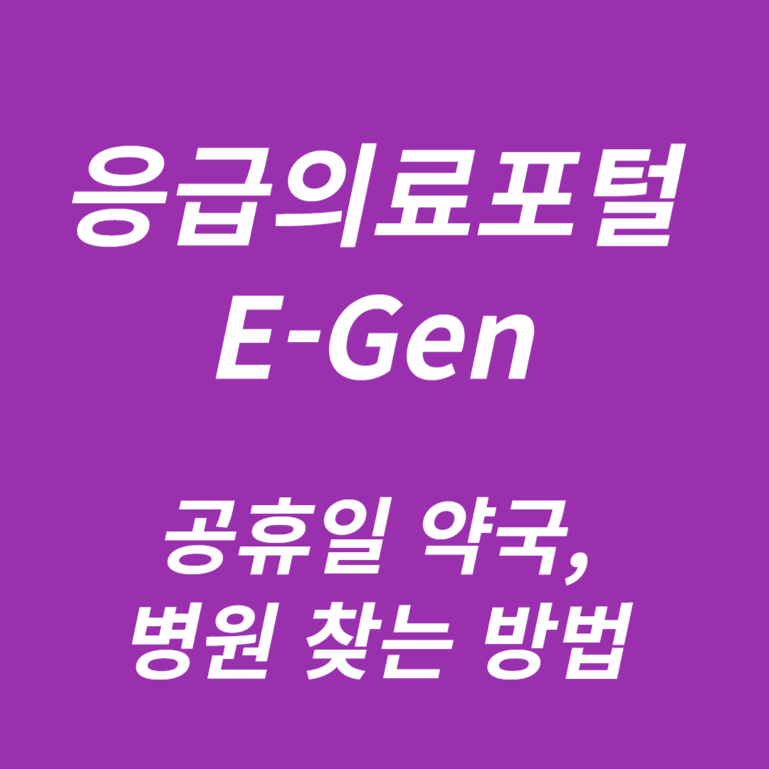 응급의료포털 E-Gen