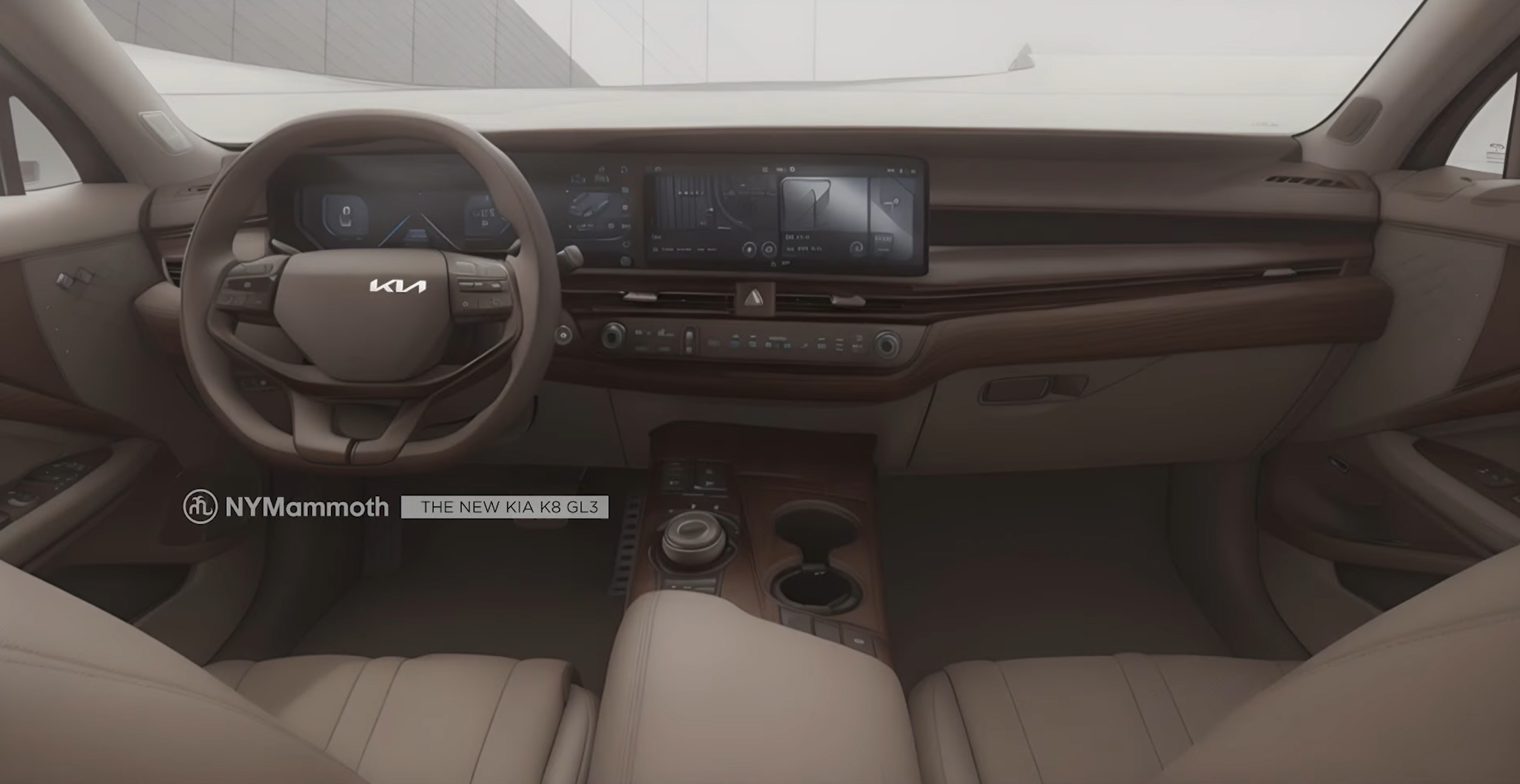 기아 K8 페이스리프트 실내 예상도