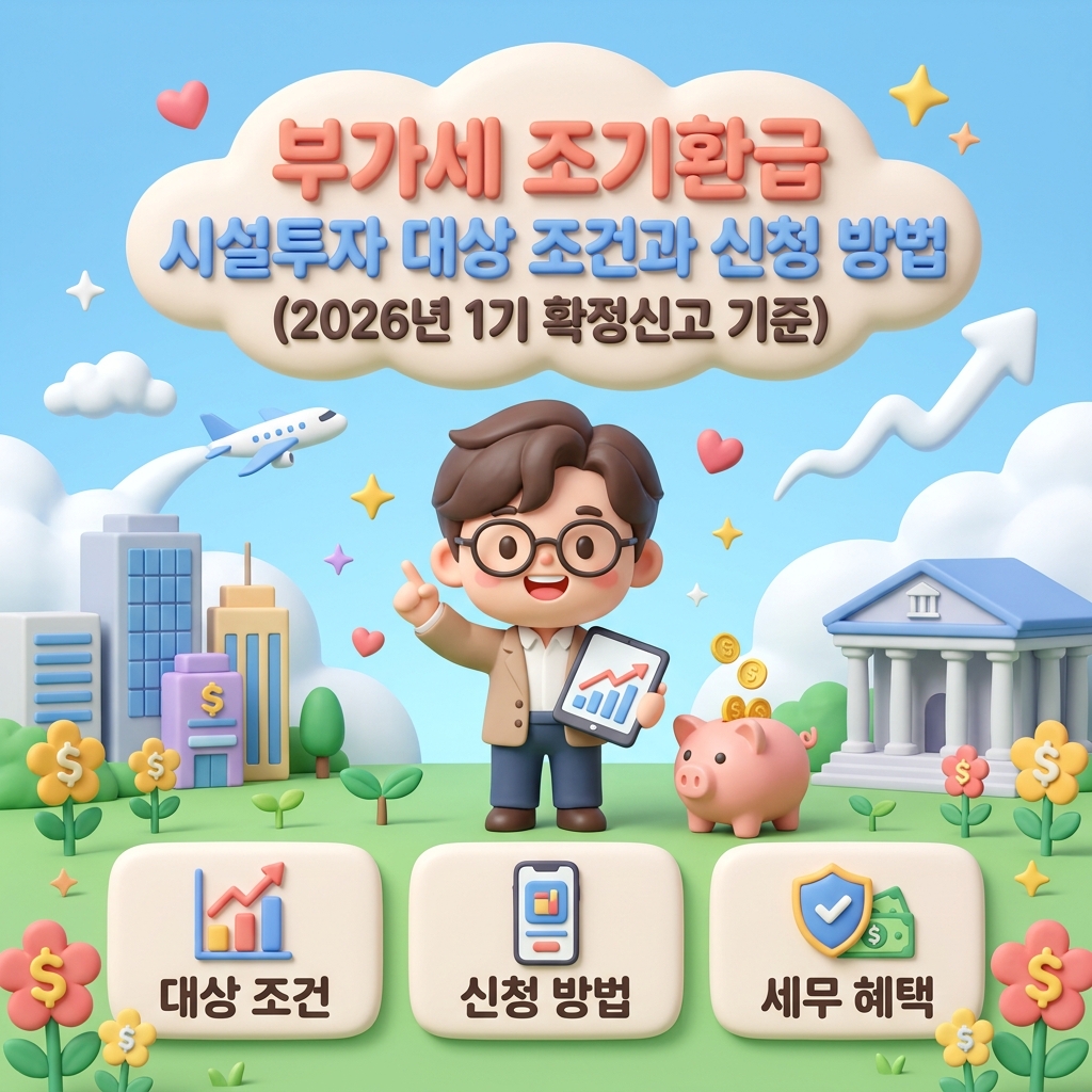 부가세 조기환급 시설투자 대상 조건과 신청 방법