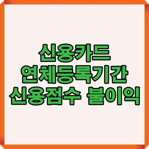 신용카드 연체등록기간과 신용점수 하락 시점 및 불이익 발생 구간을 2025년 최신 기준으로 정리한 안내형 썸네일 이미지