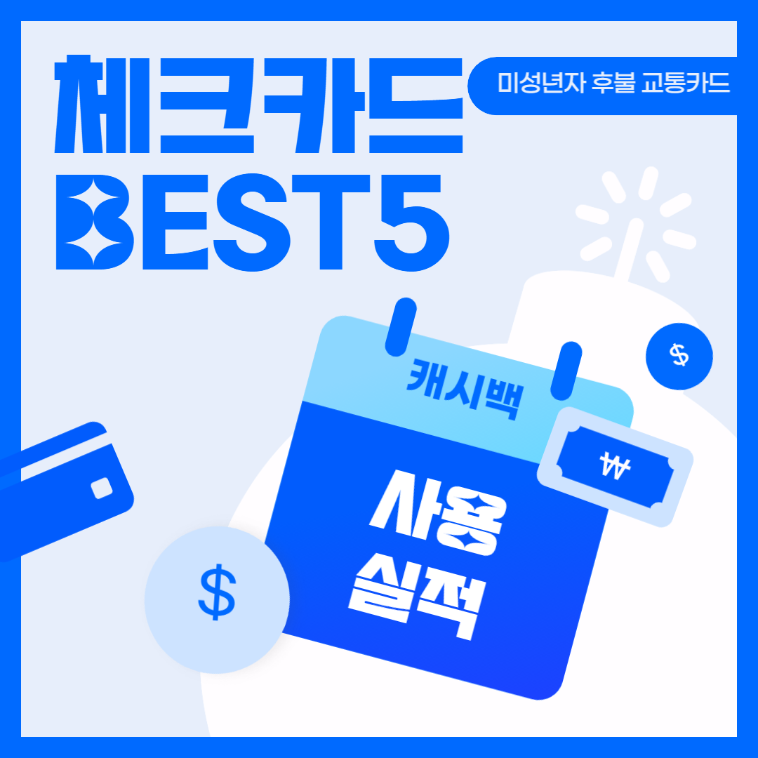 미성년자 후불교통 체크카드 BEST5