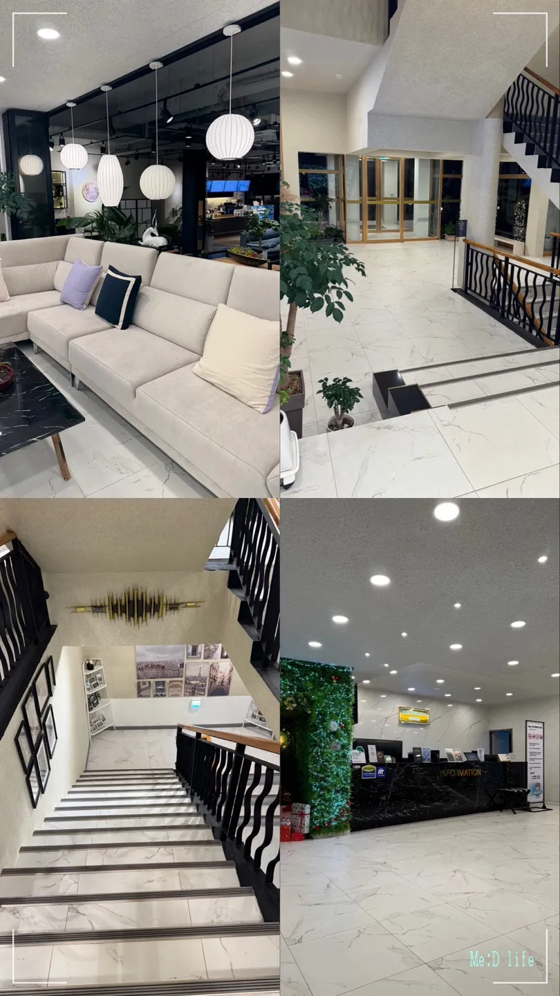 밀양-가성비-호텔-에버미라클호텔-얼음골-표충사-로비-시설-계단-소파