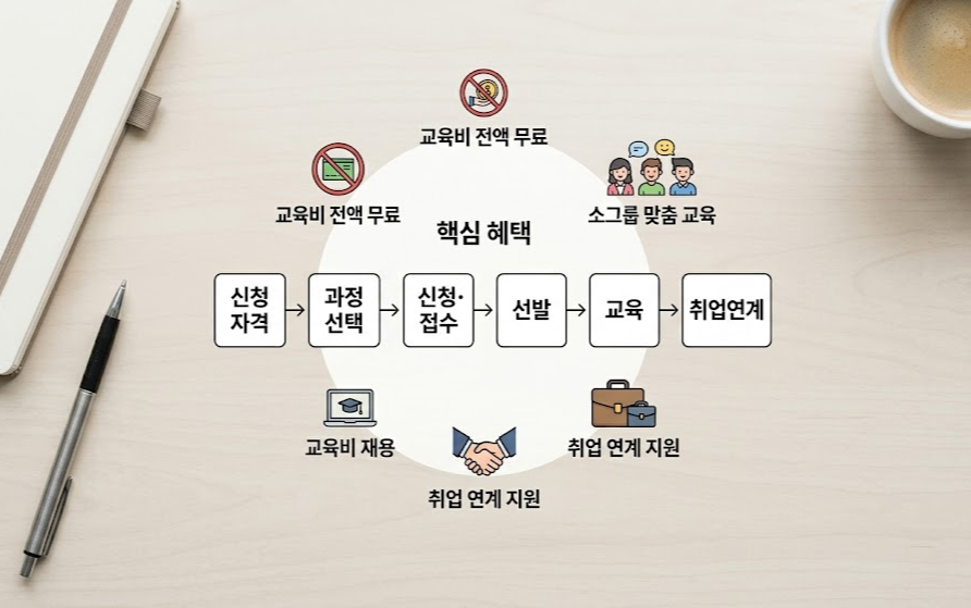 서울시 여성미래일자리 교육 신청 자격과 절차를 정리한 인포그래픽