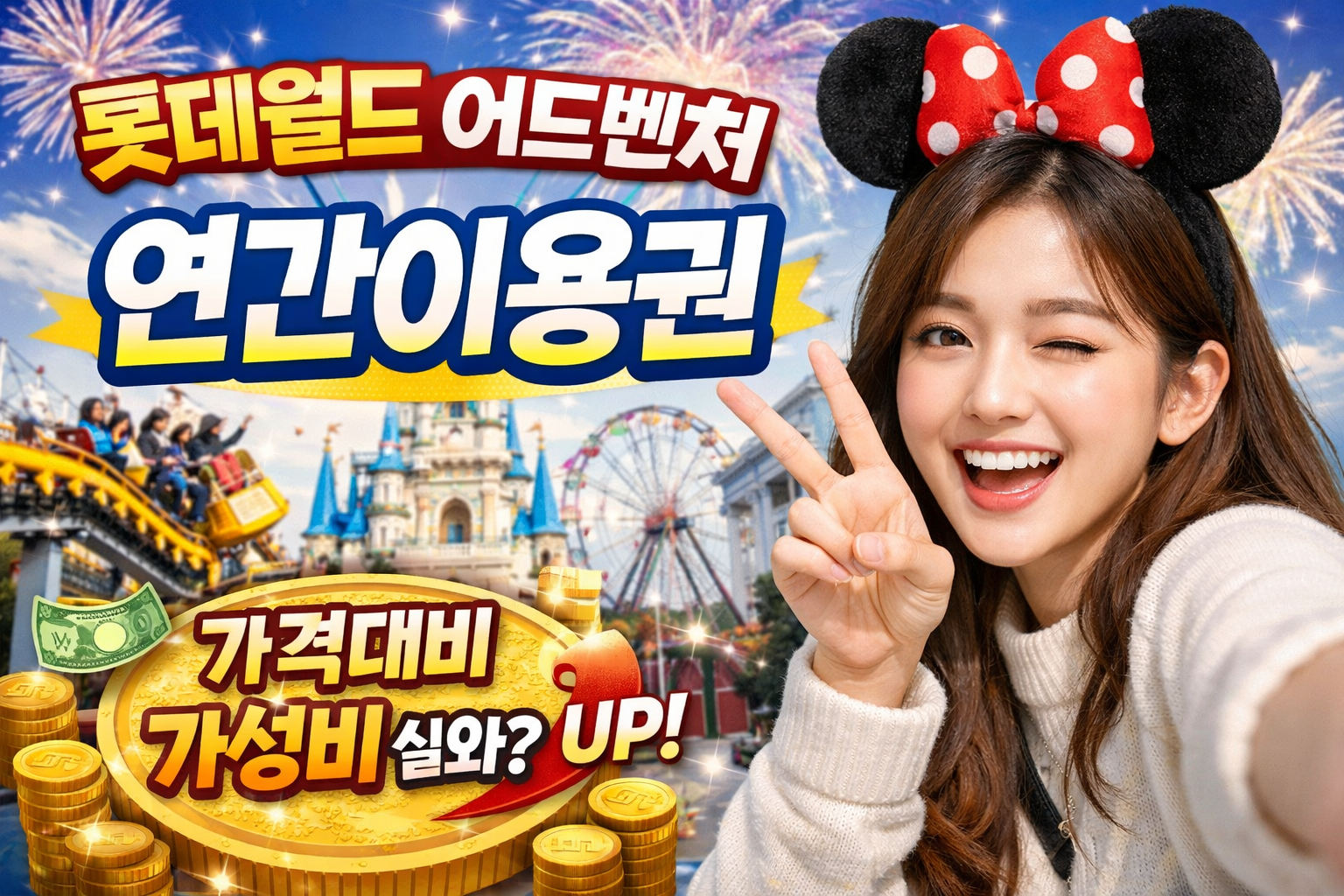 롯데월드 어드벤처 연간이용권 저렴히 구매할 수 있는 기회