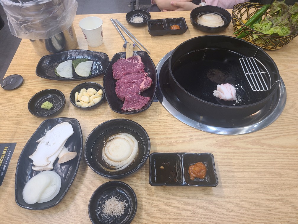 정육 식당 상차림