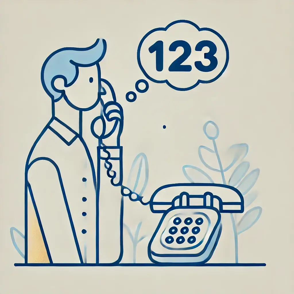 전기요금 정산을 위해 전화 통화 중인 남자