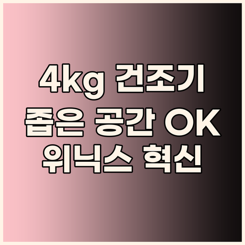 4kg 건조기의 혁신! 위닉스 인버터..